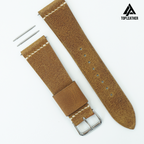 Dây đeo đồng hồ bằng da sáp Topleather - Màu nâu cà phê 
