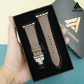 Dây đeo đồng hồ bằng da Epsom cho Apple Watch, Samsung Galaxy Watch, đồng hồ cơ - Màu xám EP2208 
