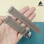 Dây đeo đồng hồ bằng da Epsom dành cho Apple Watch và đồng hồ cơ - Màu nâu hạt dẻ EP2208 