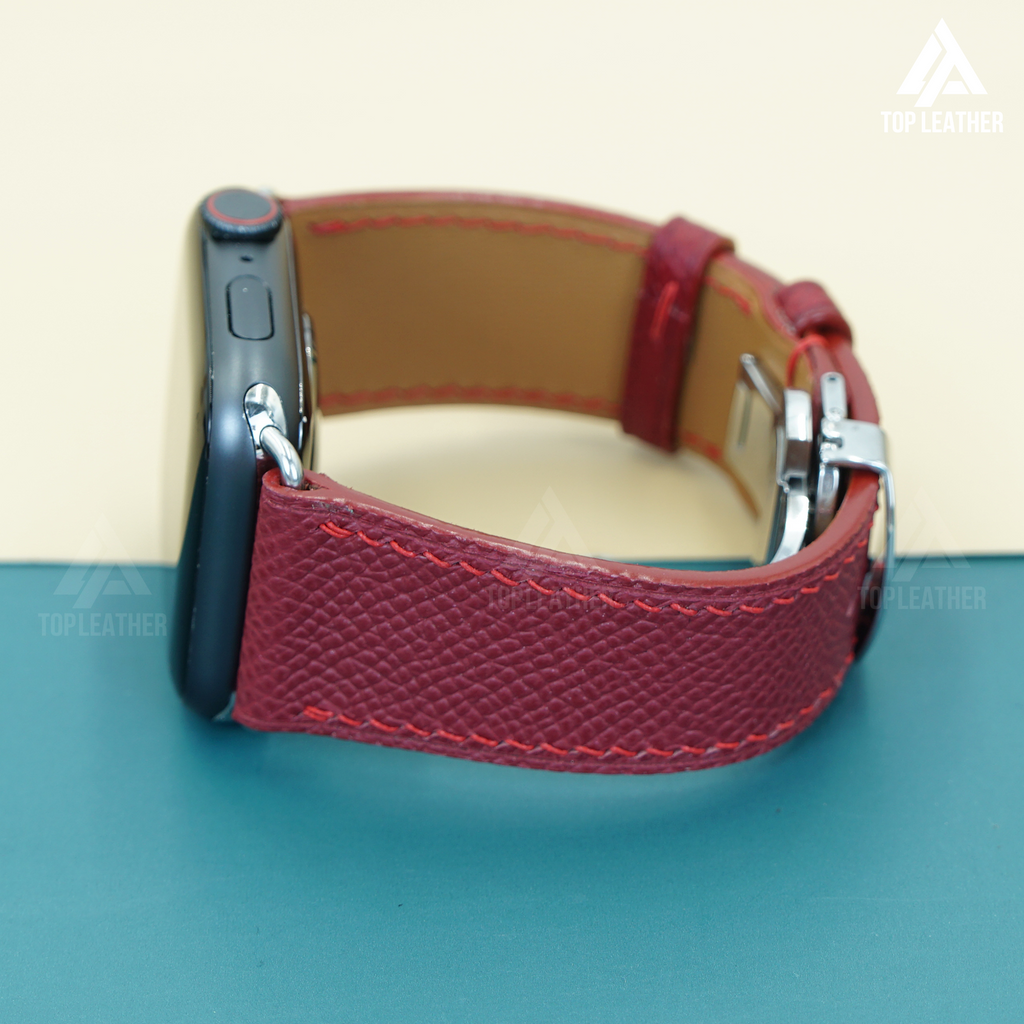 Dây đeo đồng hồ bằng da Epsom - Màu đỏ rượu vang EP2210 