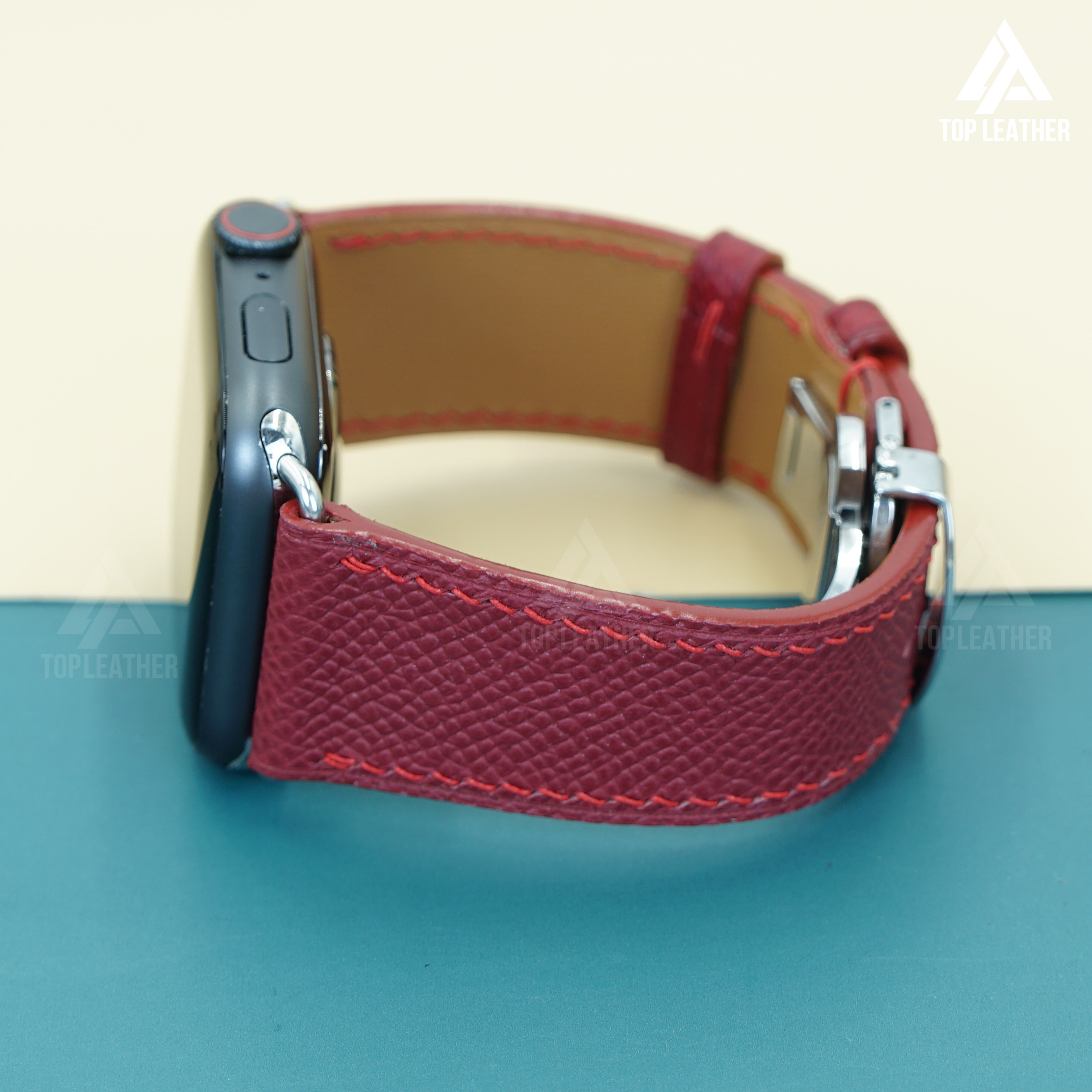 Dây đeo đồng hồ bằng da Epsom - Màu đỏ rượu vang EP2210 