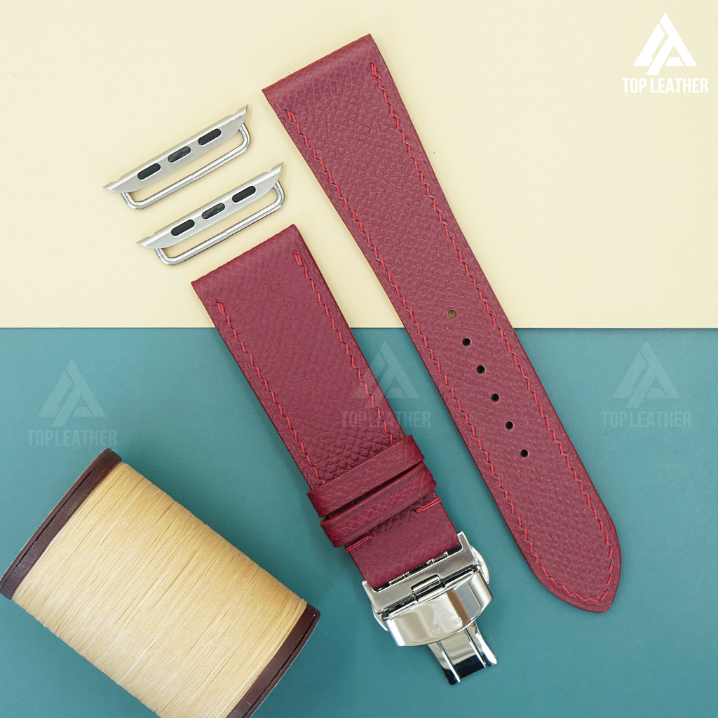 Dây đeo đồng hồ bằng da Epsom - Màu đỏ rượu vang EP2210 