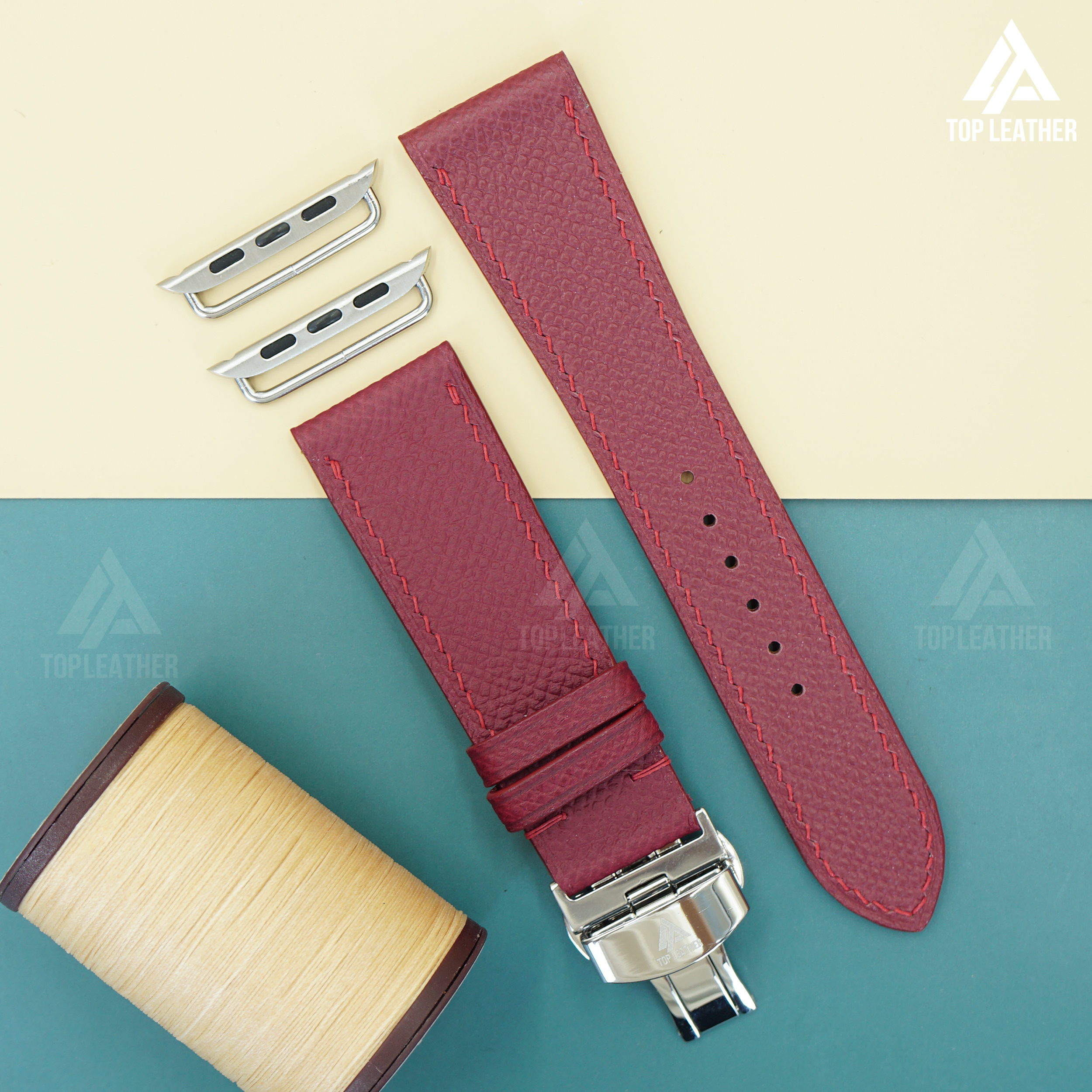 Dây đeo đồng hồ bằng da Epsom - Màu đỏ rượu vang EP2210 