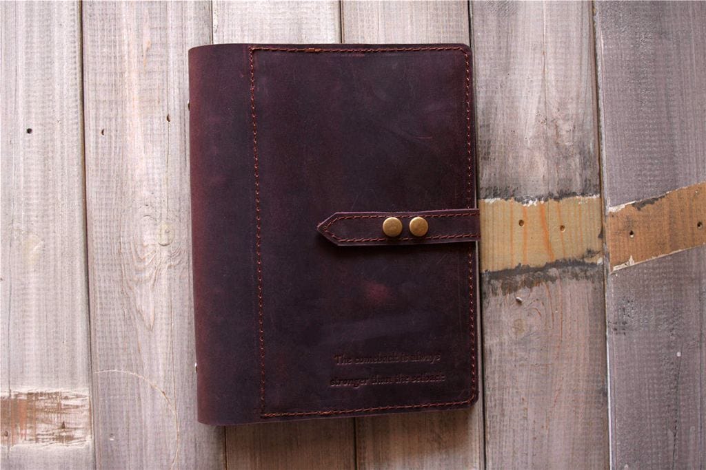 Sổ tay lập kế hoạch bằng da giả cổ, sổ Bullet Journal