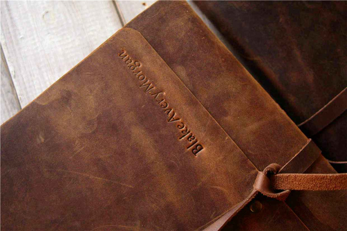 Album kỷ niệm bằng da thủ công dành cho bé gái.