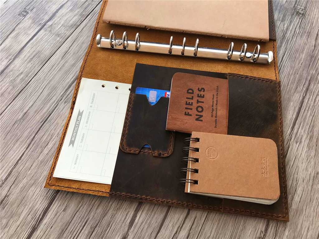 Bìa hồ sơ da – Nâu – cá nhân hóa, thủ công