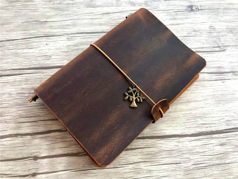 Sổ tay du lịch bằng da cá nhân hóa, kiểu hộ chiếu.