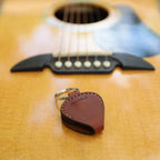 Hộp đựng miếng gảy đàn guitar bằng da - Màu nâu trung bình