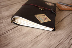 Bìa sổ tay du lịch Moleskine bằng da dập nổi