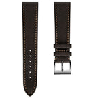 Dây đeo đồng hồ bằng da ngựa thủ công Leuven Cavallo Flat - Màu nâu sô cô la