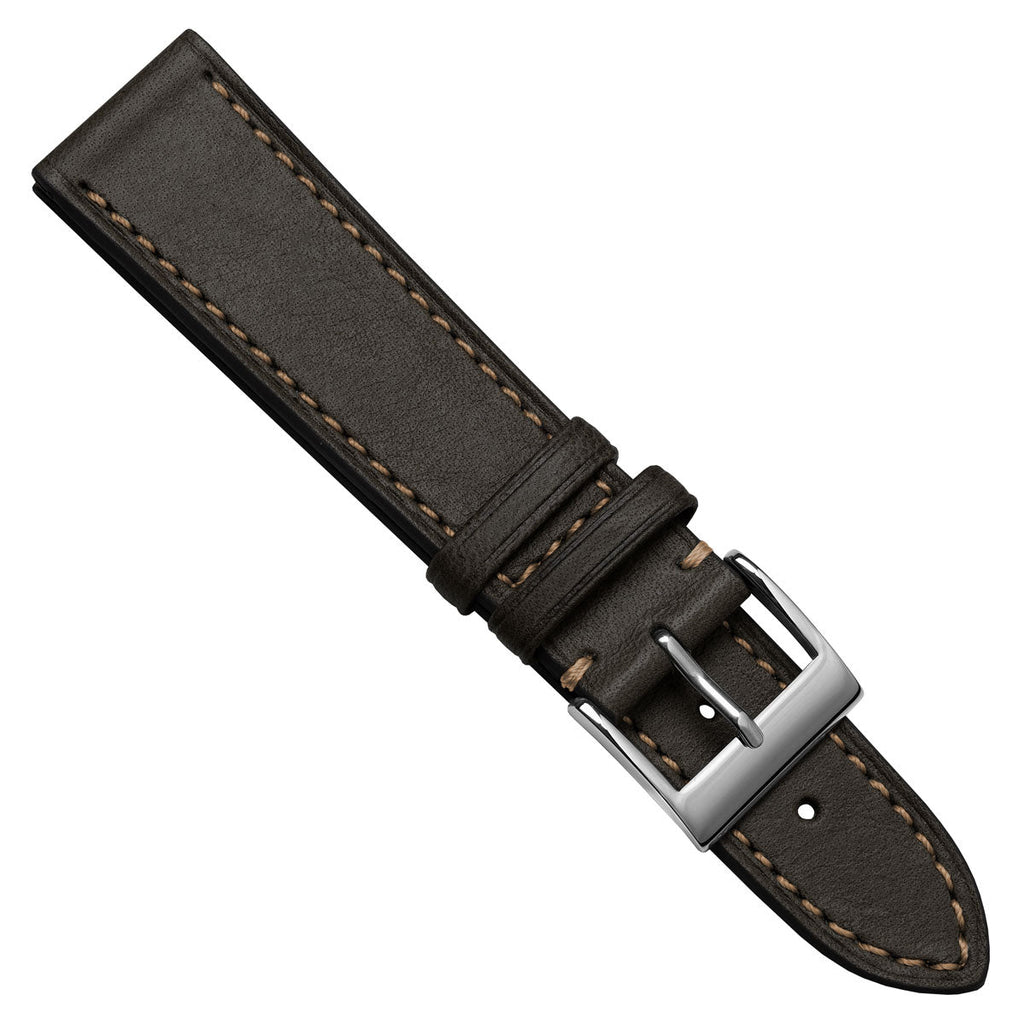 Dây đeo đồng hồ bằng da ngựa thủ công Leuven Cavallo Flat - Màu nâu sô cô la