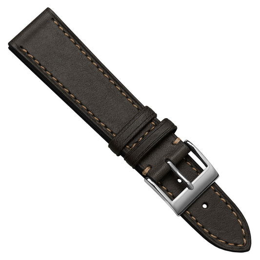 Dây đeo đồng hồ bằng da ngựa thủ công Leuven Cavallo Flat - Màu nâu sô cô la