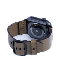 Dây đeo Apple Watch đơn giản bằng da - Màu ô liu 