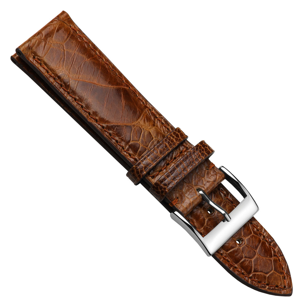 Vòng tay da – Nâu cognac – thủ công
