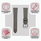 Montre en cuir Saffiano Grège de Brixham mang lại phong cách sang trọng và tinh tế
