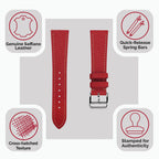 Vòng tay de montre và cuir saffiano rouge Brixham cho một phong cách thanh lịch và tinh tế