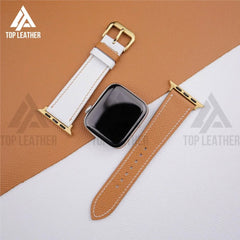 Dây đeo đồng hồ Apple Watch bằng da Epsom cho dòng 3 4 5 6 7 8 9 Ultra, kích thước từ 38mm đến 49mm. 