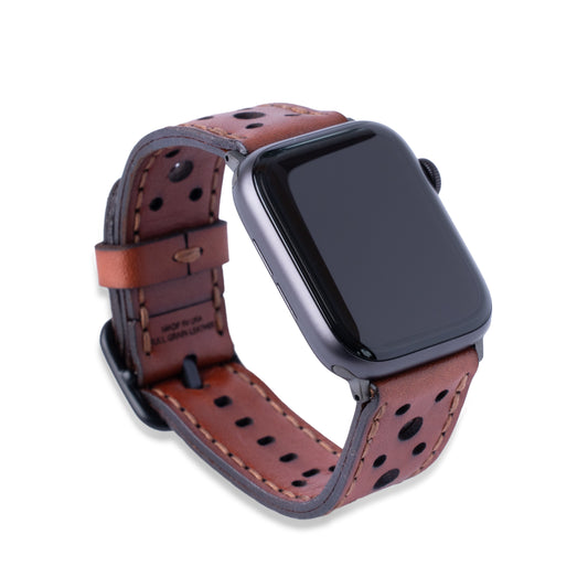 Dây đeo Apple Watch bằng da dành cho du lịch - Màu nâu trung bình 