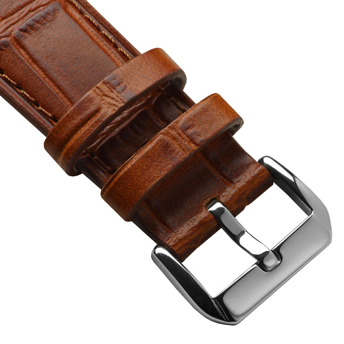 Dây đồng hồ – da thật – Nâu cognac – thủ công