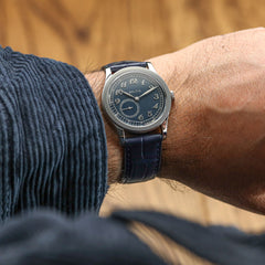 Dây đeo cá sấu Louvain và Cuir Artisanale - Bleu Foncé, Élégance et Durabilité