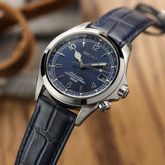 Dây đeo cá sấu Louvain và Cuir Artisanale - Bleu Foncé, Élégance et Durabilité