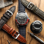Louvain Croc Tote en Cuir Naturel - Bracelet de Montre Élégant Cognac