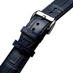 Dây đeo cá sấu Louvain và Cuir Artisanale - Bleu Foncé, Élégance et Durabilité
