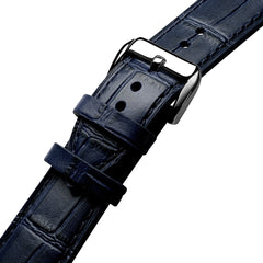 Dây đeo cá sấu Louvain và Cuir Artisanale - Bleu Foncé, Élégance et Durabilité