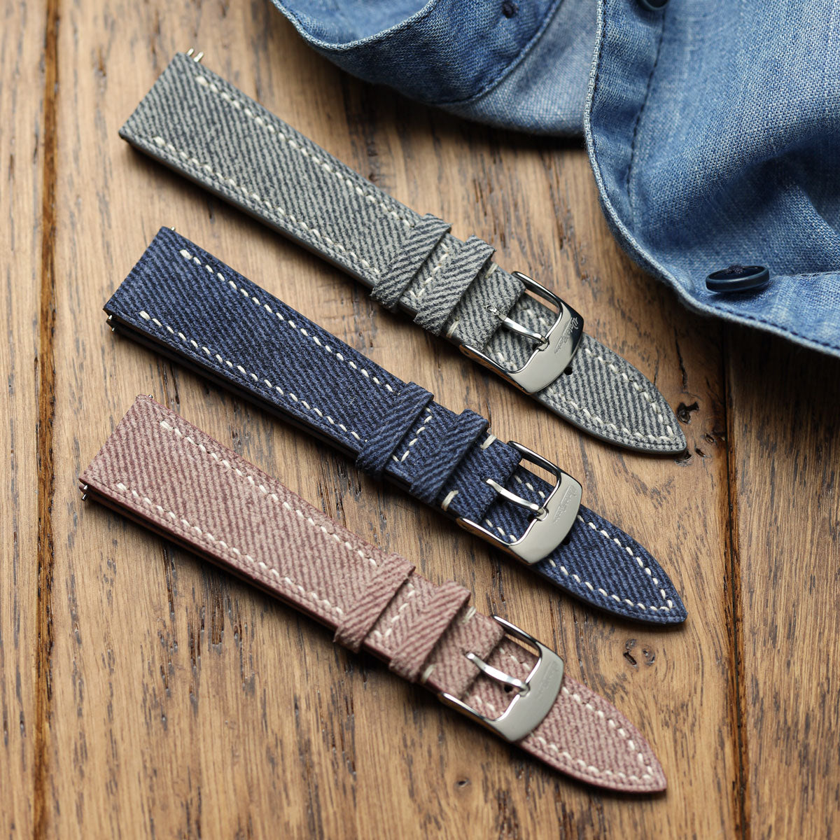 Dây đồng hồ – da thật – Xanh navy – thủ công