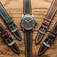 Dây đeo đồng hồ khâu tay thủ công chính hãng Horween Chromexcel® - Màu đen