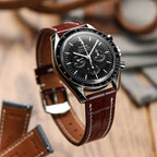 Arhem Handgenähter Kalbsleder-Uhrenarmband im Alligatordruck ở Burgund