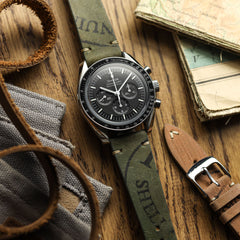 Dây đeo đồng hồ Newham Inverted Horween Shell Cordovan - Màu xanh ô liu
