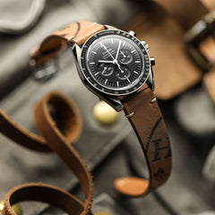 Dây đeo đồng hồ Newham Inverted Horween Shell Cordovan - Màu nâu đỏ