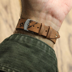 Dây đeo đồng hồ Newham Inverted Horween Shell Cordovan - Màu nâu đỏ
