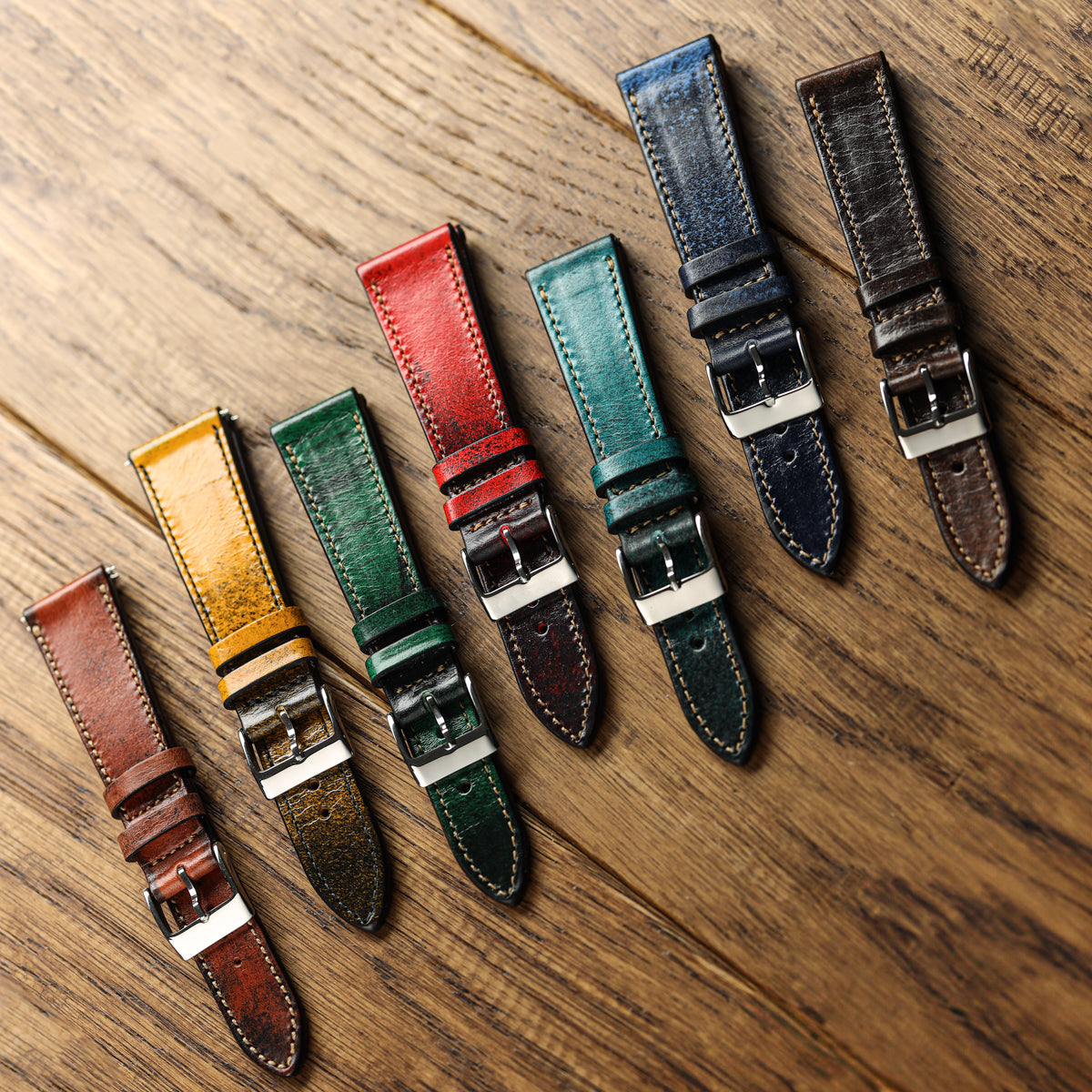 Dây đồng hồ – da thật – Đen – thủ công