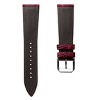 Adassa-Gel đệm Lederarmband für Uhren - Kaviar-Oxblood-Rot