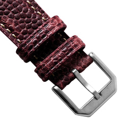 Adassa-Gel đệm Lederarmband für Uhren - Kaviar-Oxblood-Rot