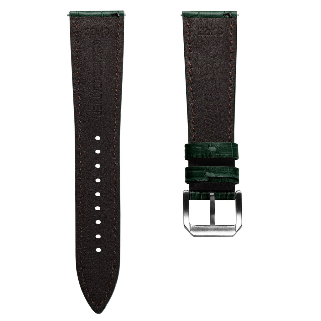 Vòng tay Cuir Véritable avec Motif Gator Carolina - Vert Émeraude