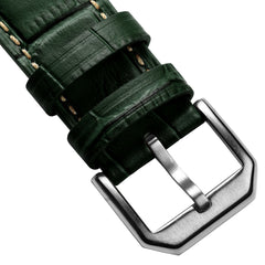 Vòng tay Cuir Véritable avec Motif Gator Carolina - Vert Émeraude