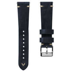 Dây đeo đồng hồ bằng da thủ công đơn giản của Ý - Màu xanh dương