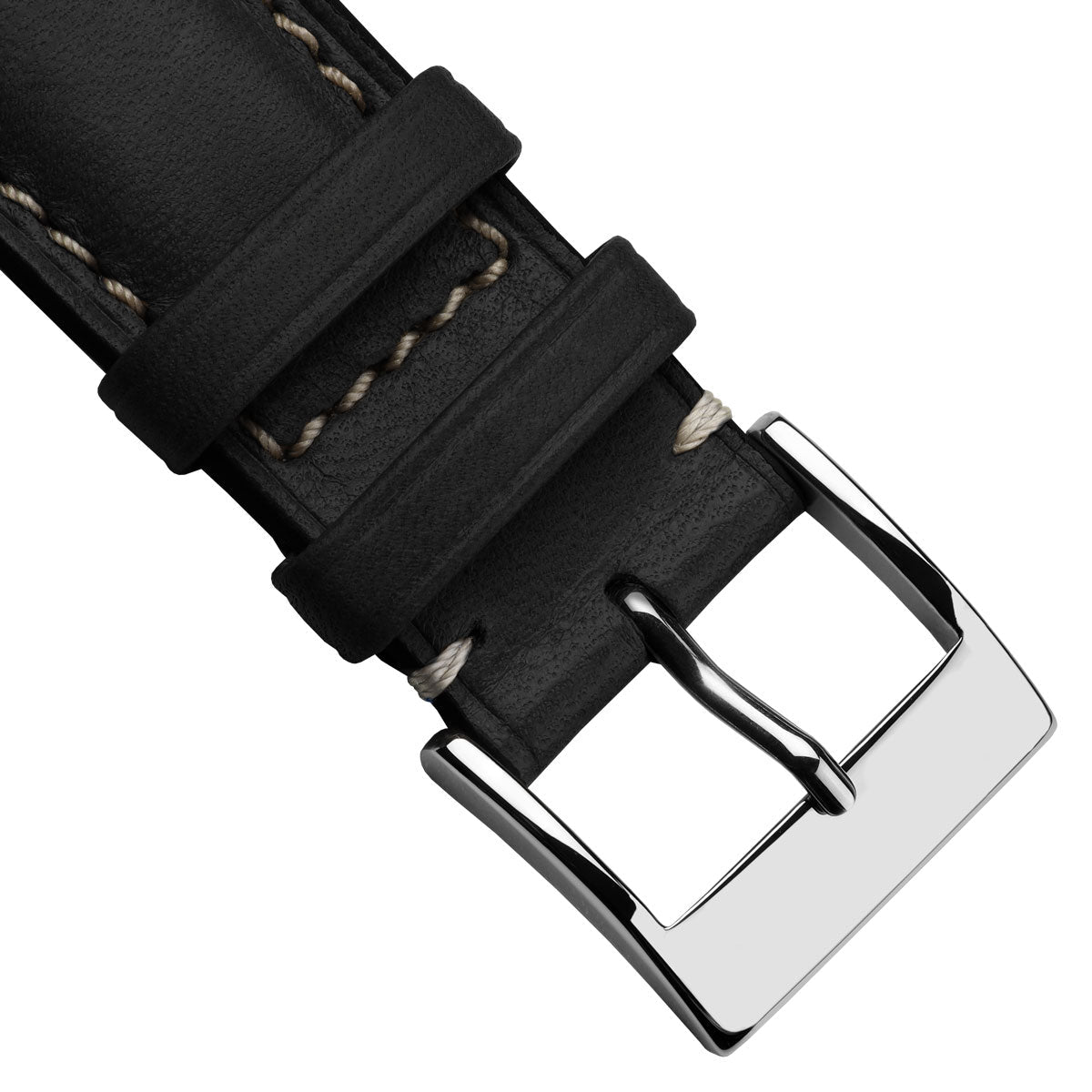 Dây đeo đồng hồ Laverton bằng da Cavallo có đệm - Màu đen