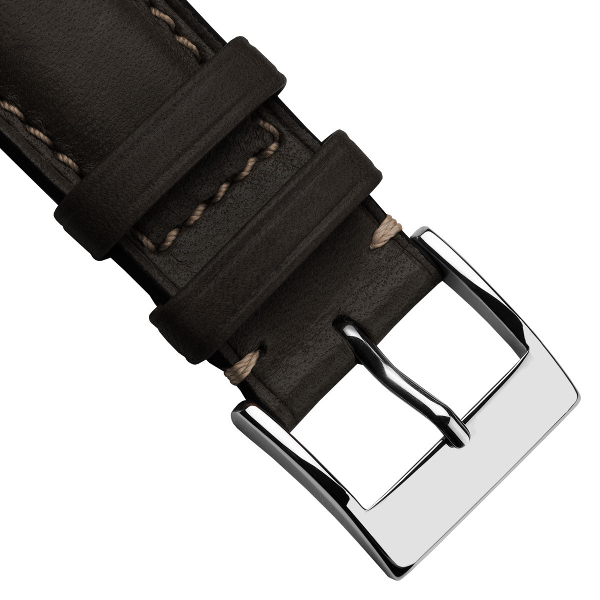 Dây đeo đồng hồ Laverton bằng da Cavallo có đệm - Màu nâu sô cô la