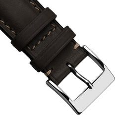 Dây đeo đồng hồ Laverton bằng da Cavallo có đệm - Màu nâu sô cô la