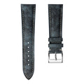Dây đeo đồng hồ Laverton bằng da bê màu nâu sần - Màu xanh denim