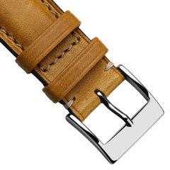 Dây đeo đồng hồ Laverton bằng da Cavallo có đệm - Màu Cognac