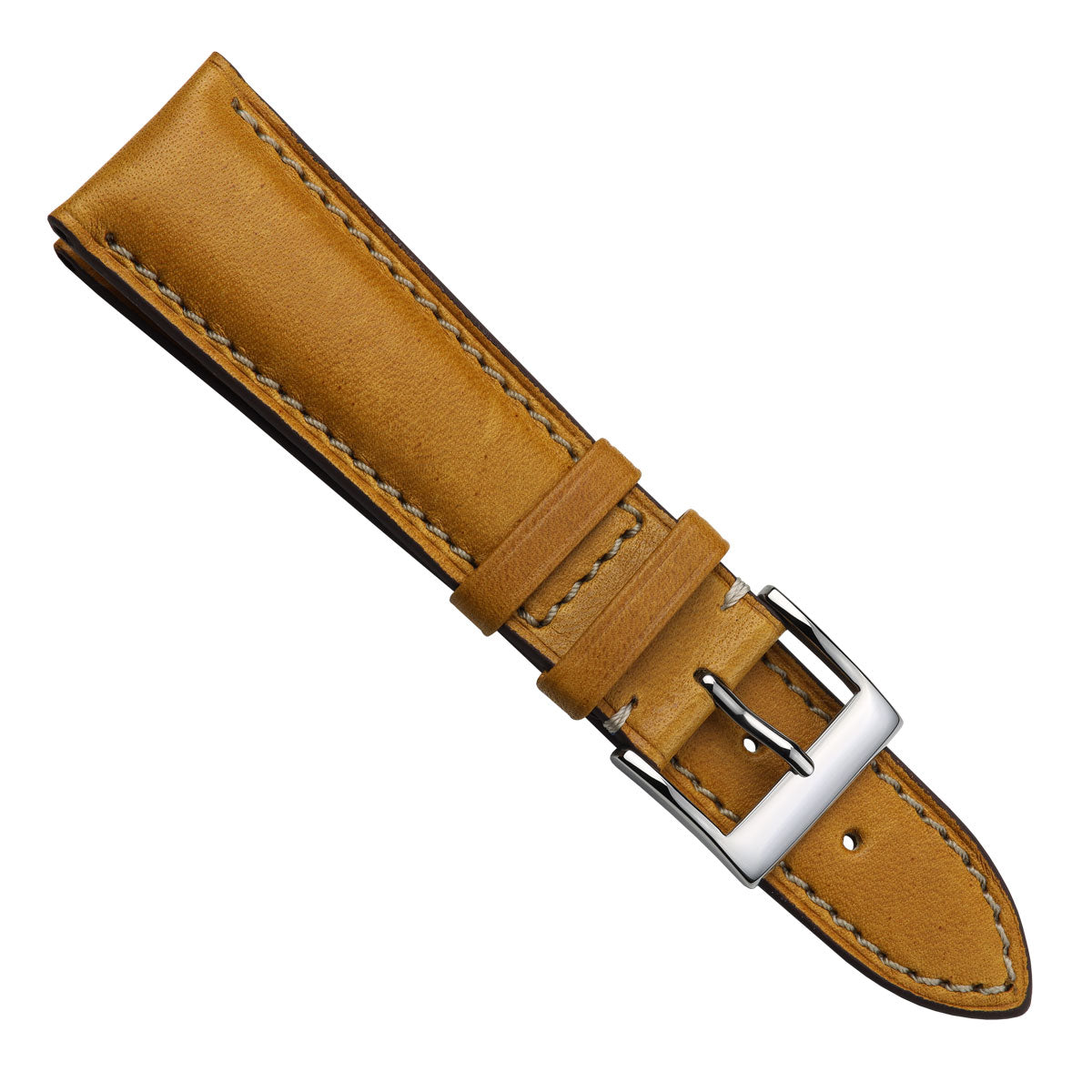 Dây đeo đồng hồ Laverton bằng da Cavallo có đệm - Màu Cognac