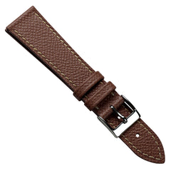 Cinturino per orologi in vera pelle ýa Epsom con cucitura a mano - tonalità Alpine Tan