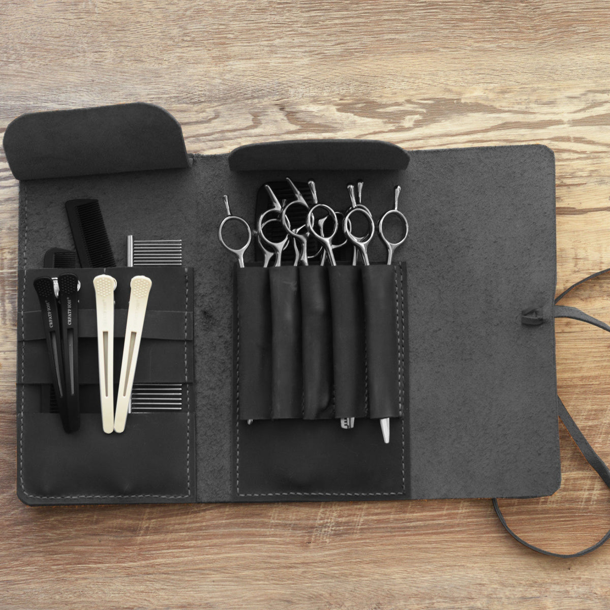 Étui Personnalisé en cuir pour ciseaux de coiffure, pochette pour salon, porte-outils pour barbiers et coiffeurs, sac holster pour outils de salon - 211