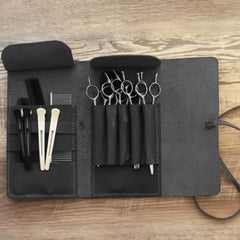 Étui Personnalisé en cuir pour ciseaux de coiffure, pochette pour salon, porte-outils pour barbiers et coiffeurs, sac holster pour outils de salon - 211