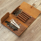 Étui Personnalisé en cuir pour ciseaux de coiffure, pochette pour salon, porte-outils pour barbiers et coiffeurs, sac holster pour outils de salon - 211